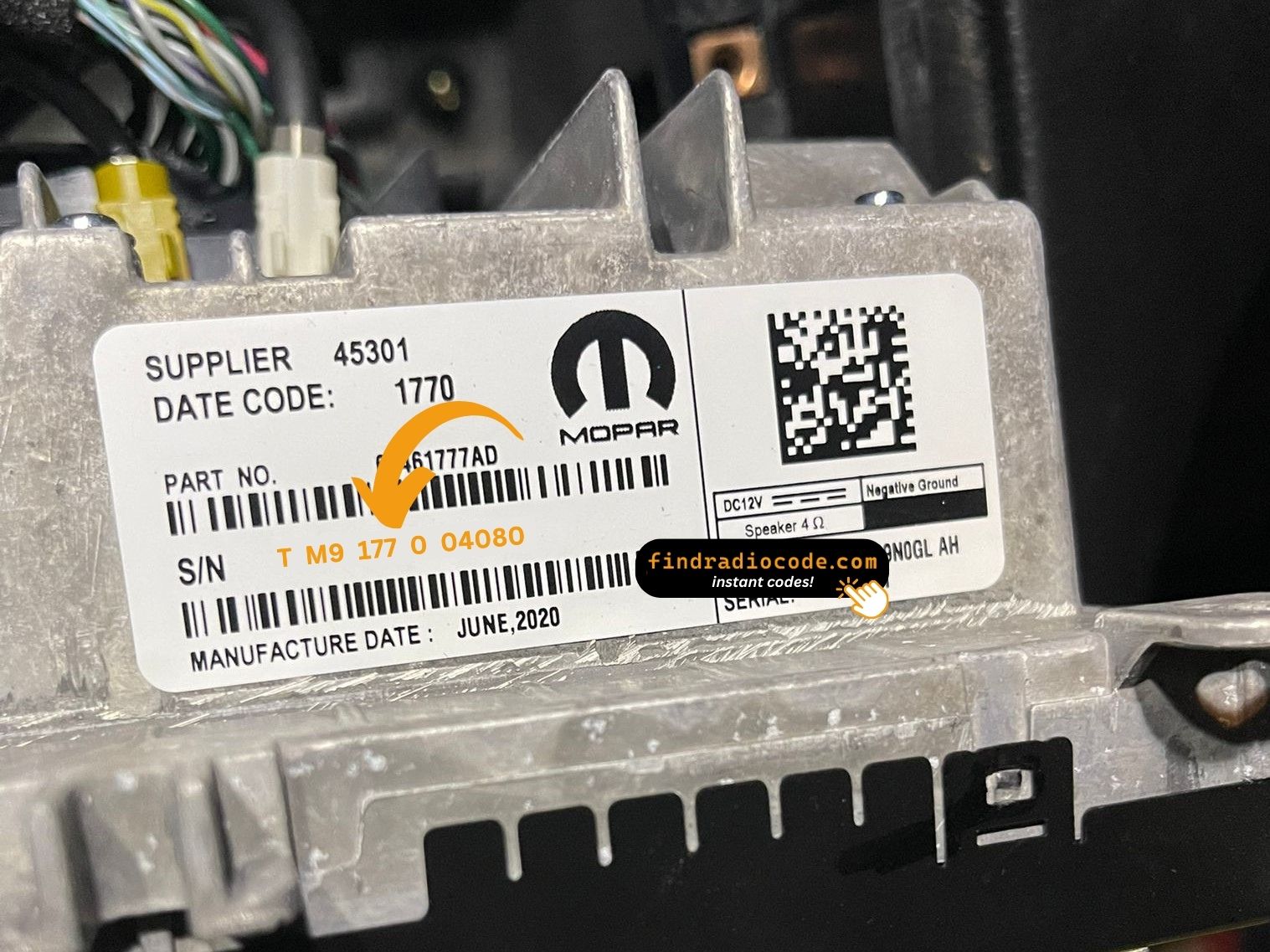 Chrysler Uconnect 8.4
 anti theft unlock using serial number